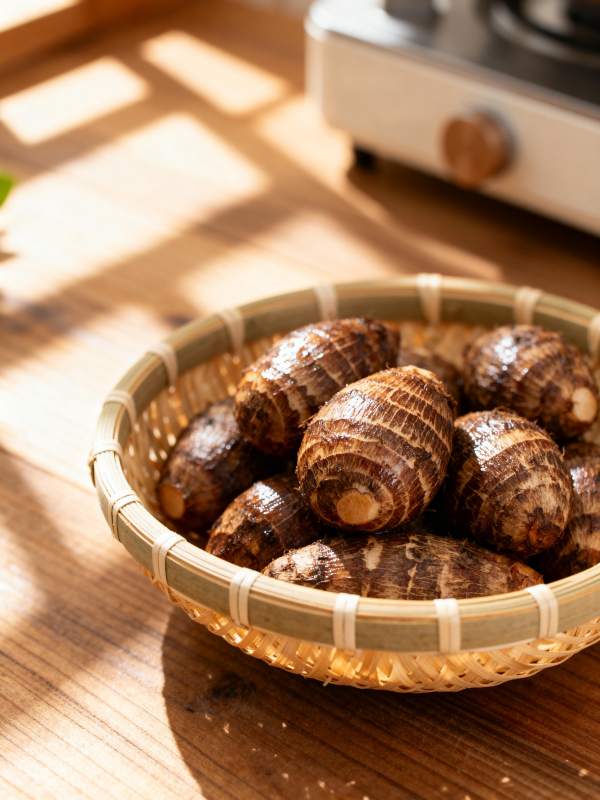 竹篮中的香芋图片