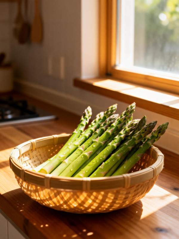 阳光下的芦笋图片