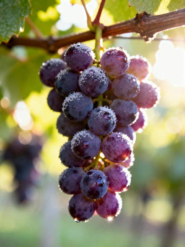 紫葡萄挂枝头图片