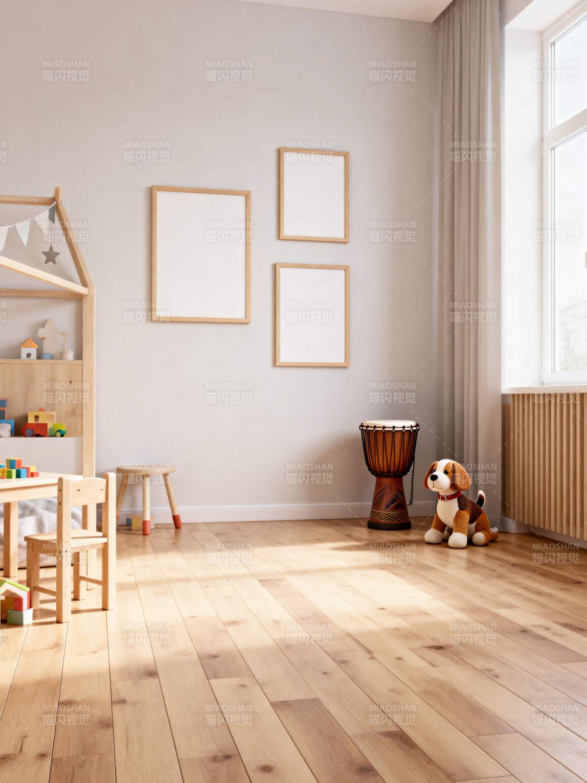 温馨儿童房一角图片