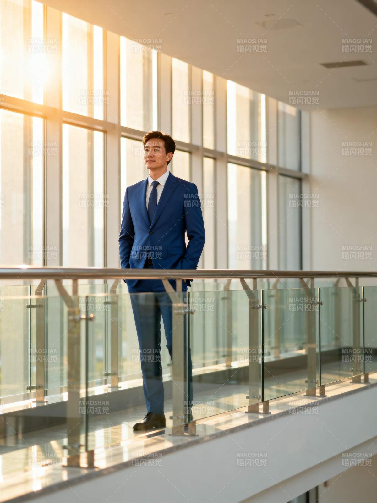 商务精英凝望远方图片