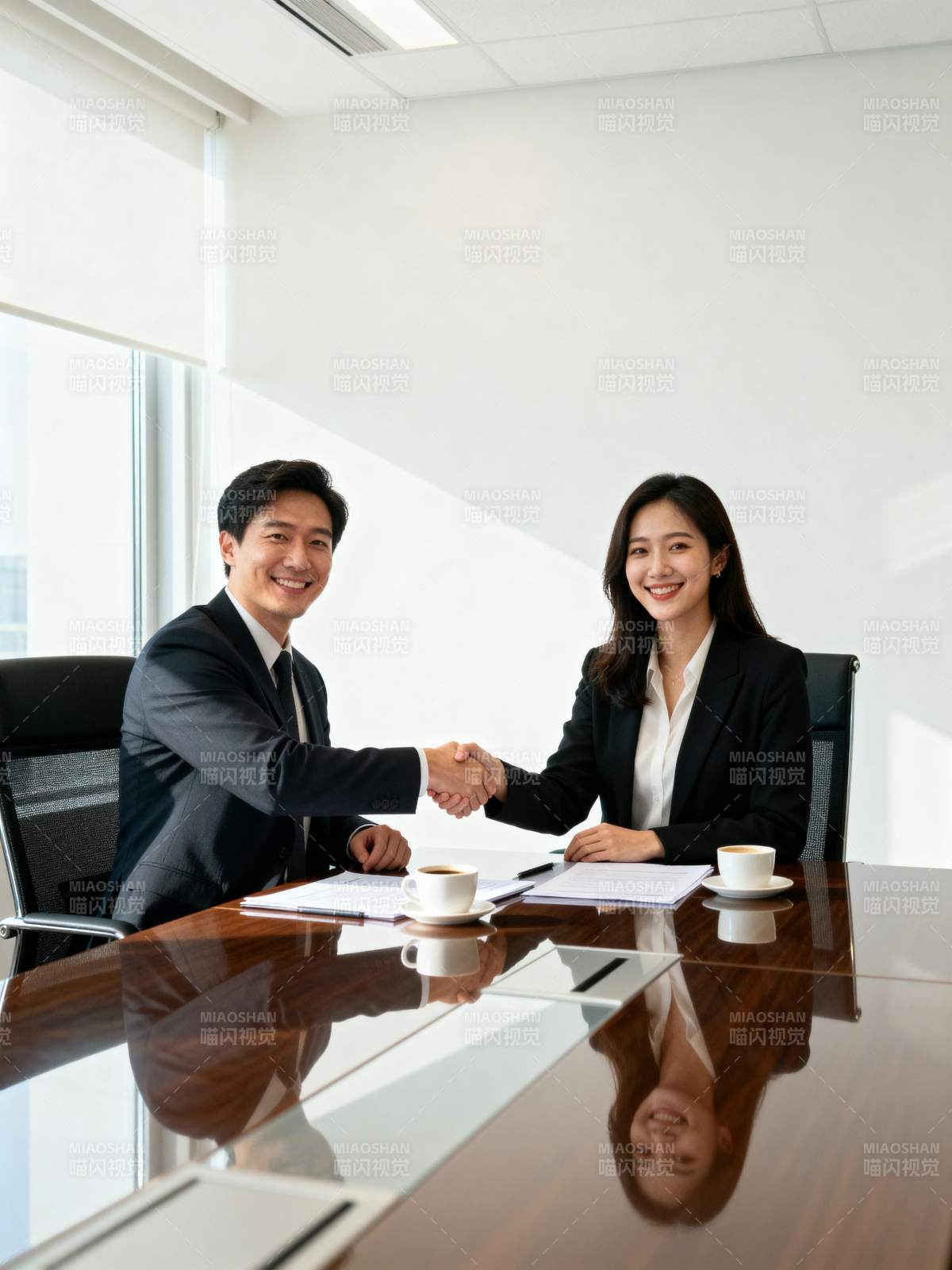 商务握手合作愉快图片