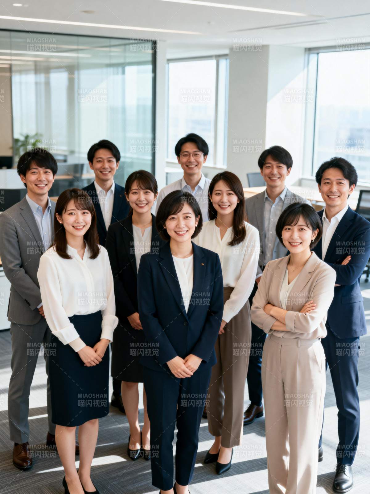 团队合影 笑容满面图片