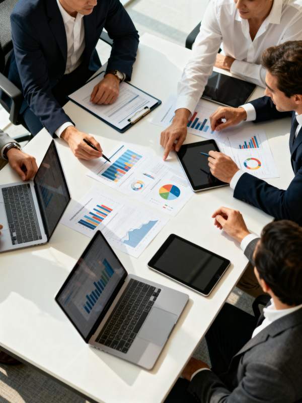 商务会议分析数据图片