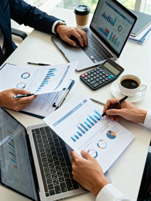 商务会议分析数据图片