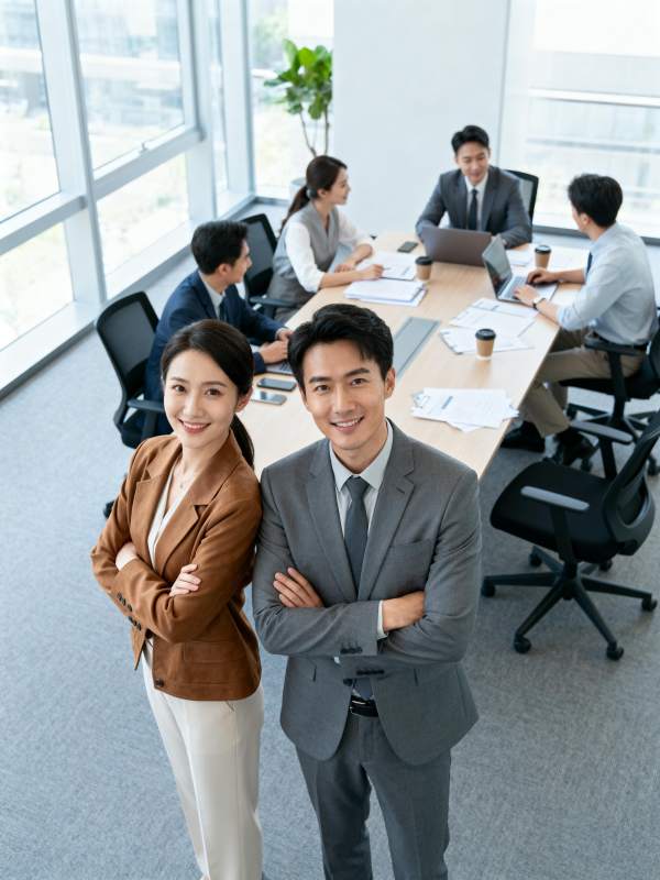 职场精英团队合影图片