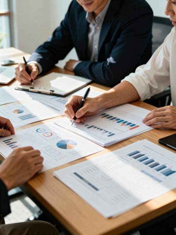 商务会议讨论图表图片