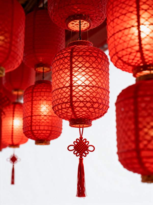 红灯笼高挂图片