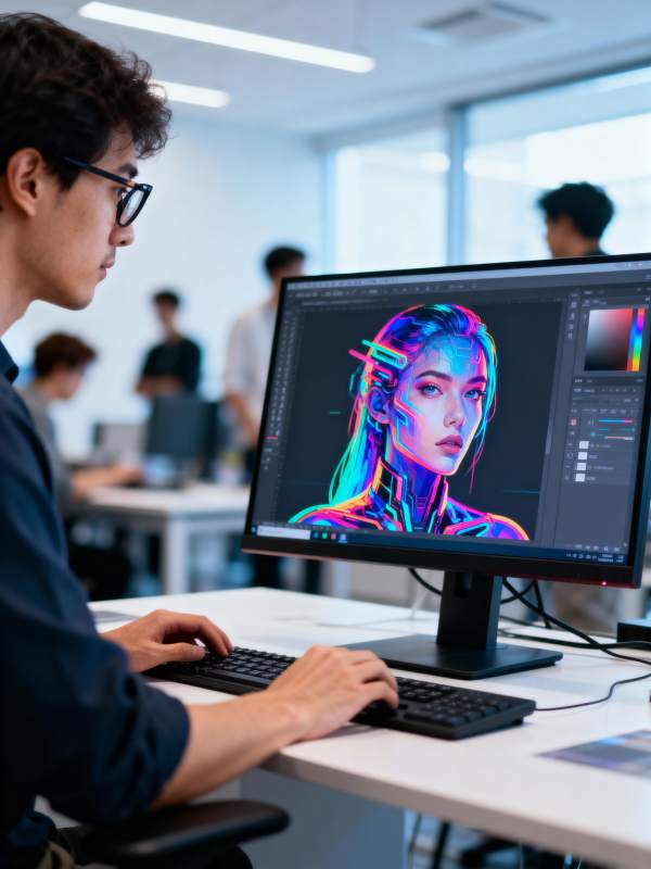 数字艺术创作现场图片