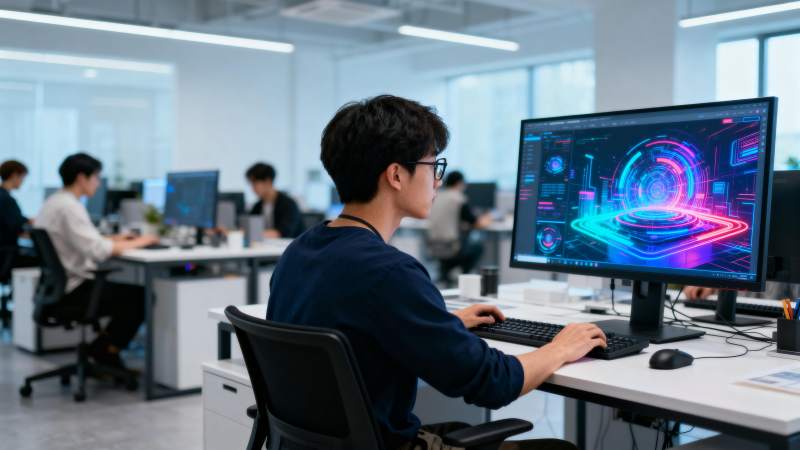 程序员专注工作图片