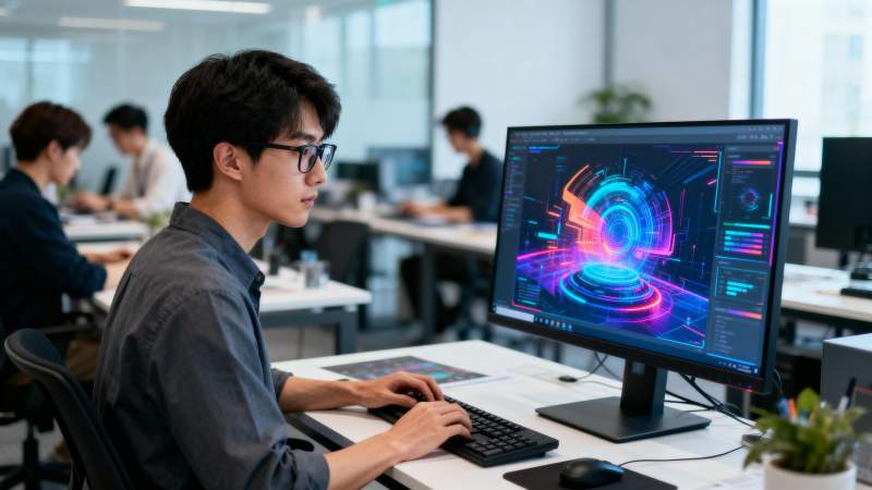 程序员专注编程图片