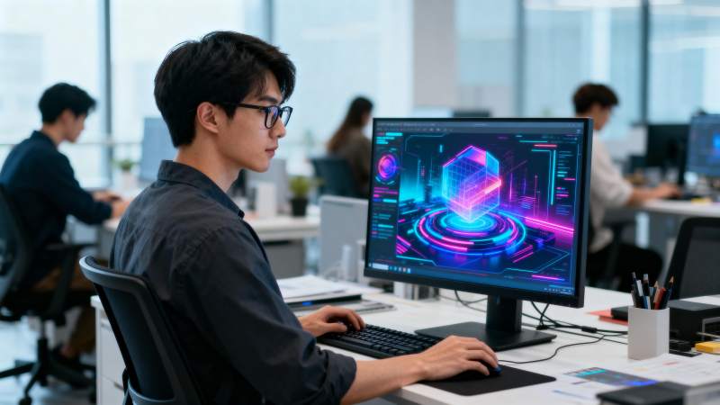 程序员专注工作图片