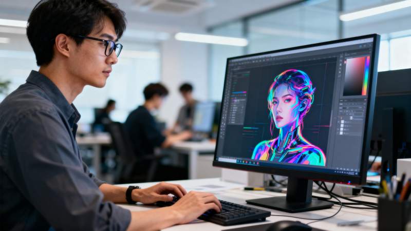 设计师专注创作图片