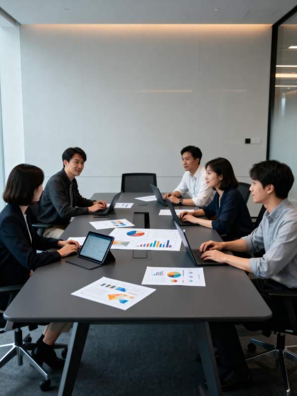 商务会议讨论中图片