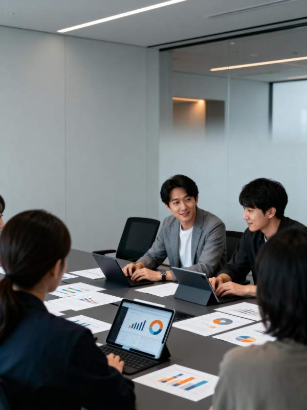 团队会议讨论数据图片