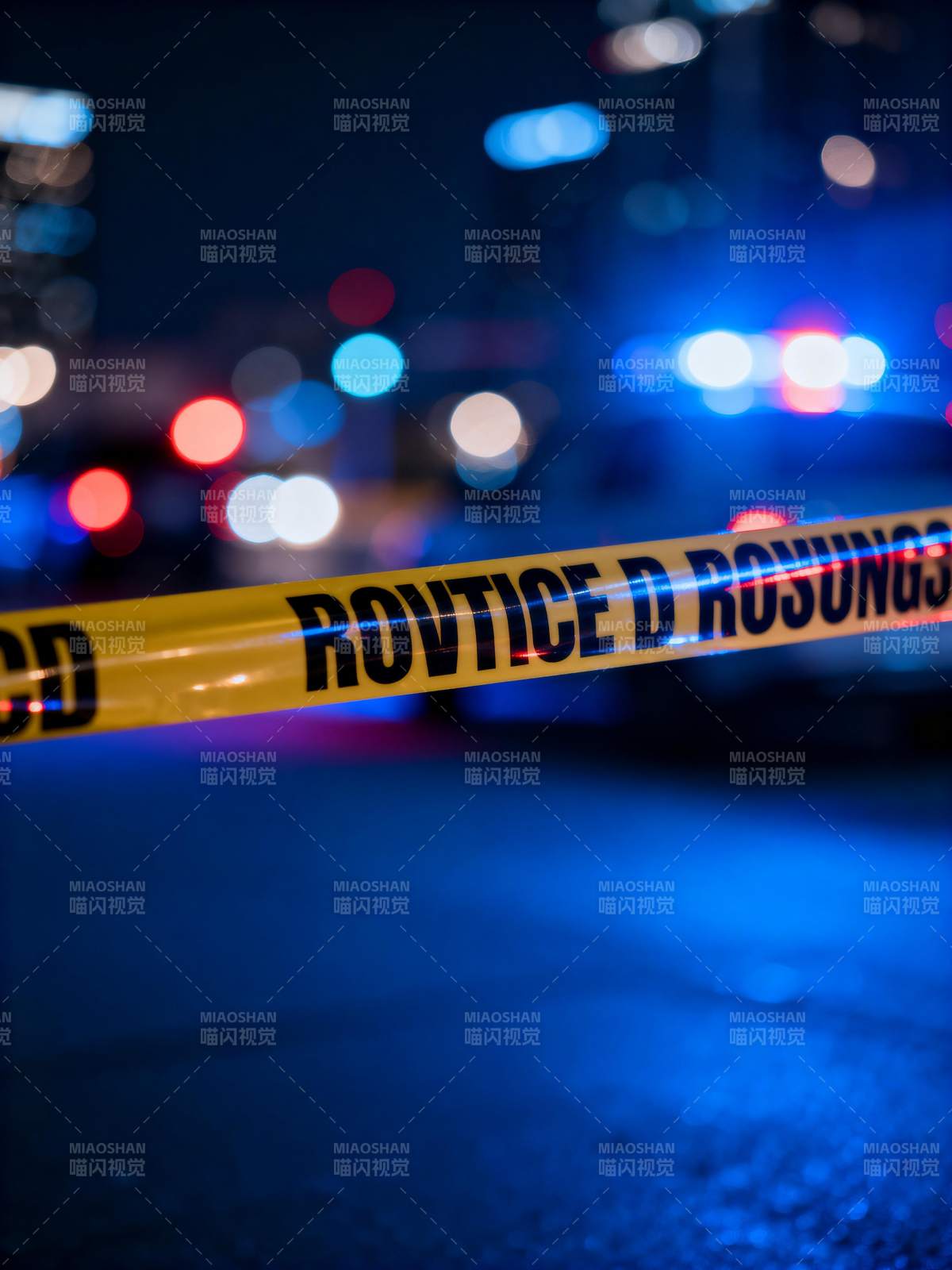 警戒线夜景图片
