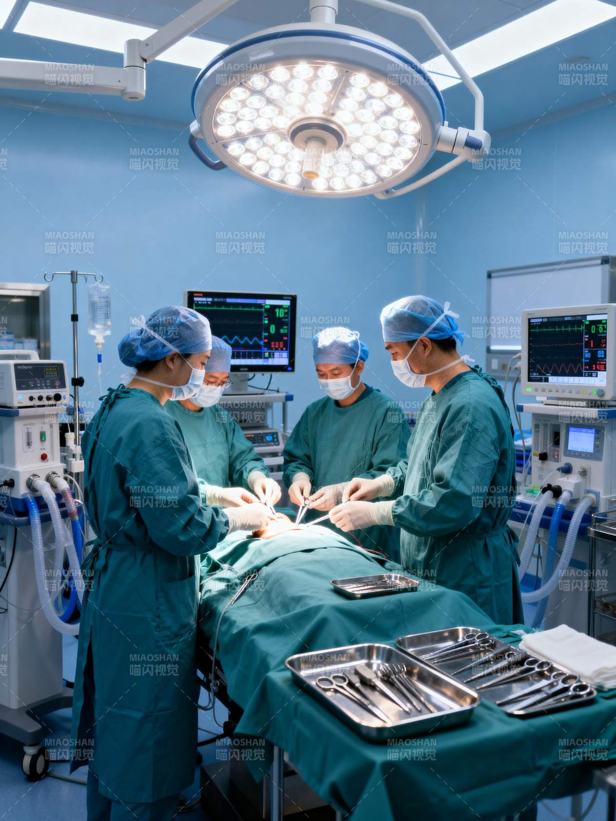 手术室中的团队协作图片