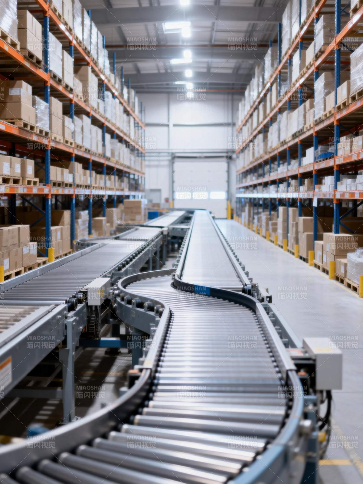 智能仓储输送线图片