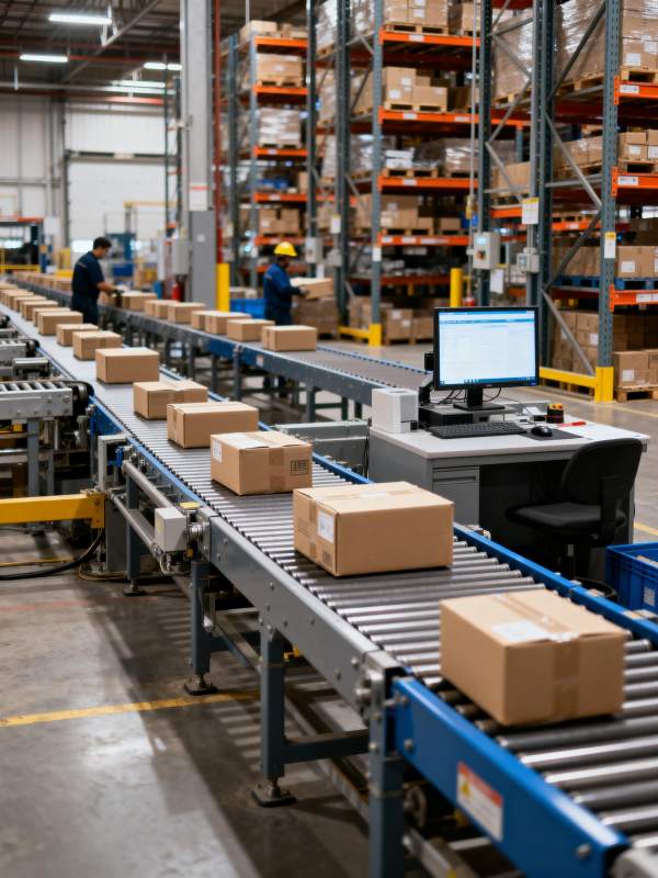 仓库自动化分拣线图片