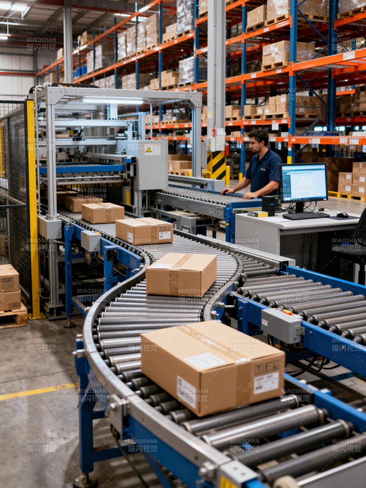 智能仓储分拣线图片