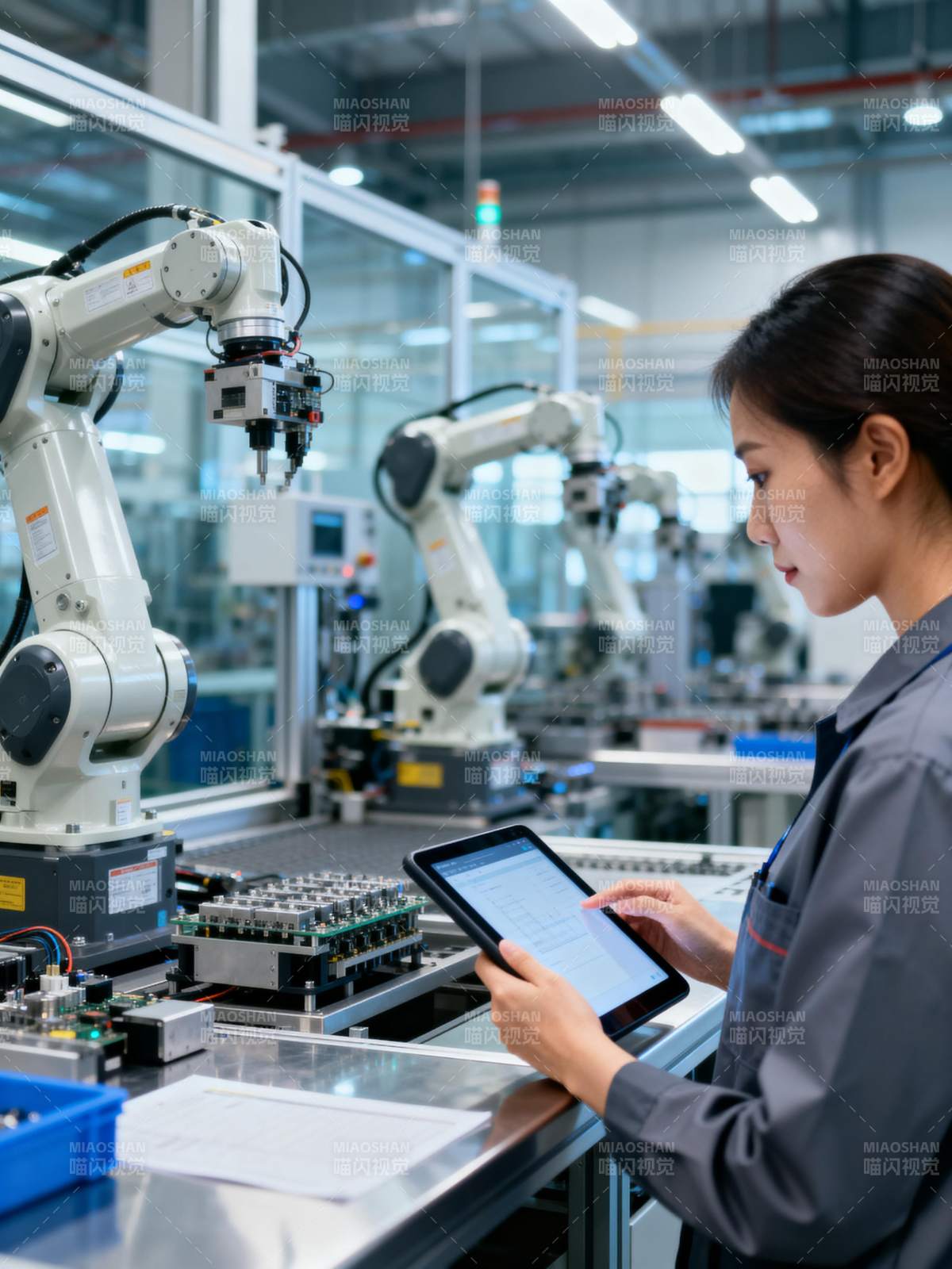 智能工厂操作员图片