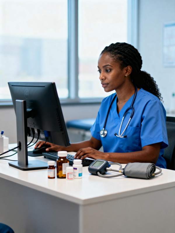 医护专注工作瞬间图片