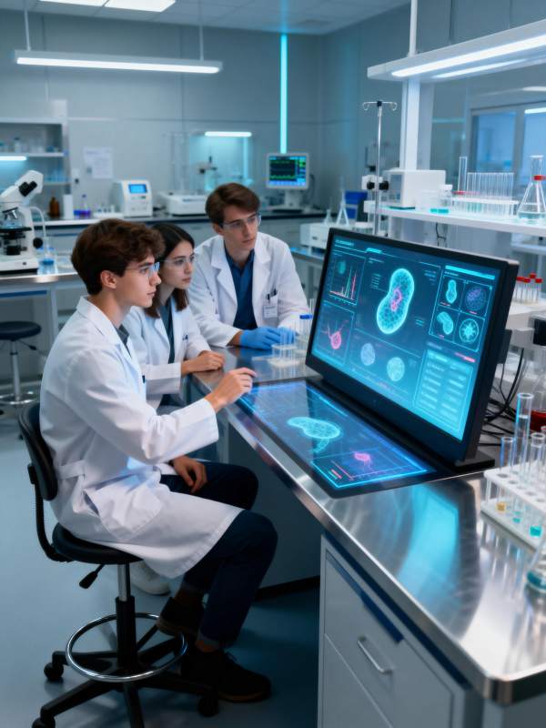 科研团队分析数据图片