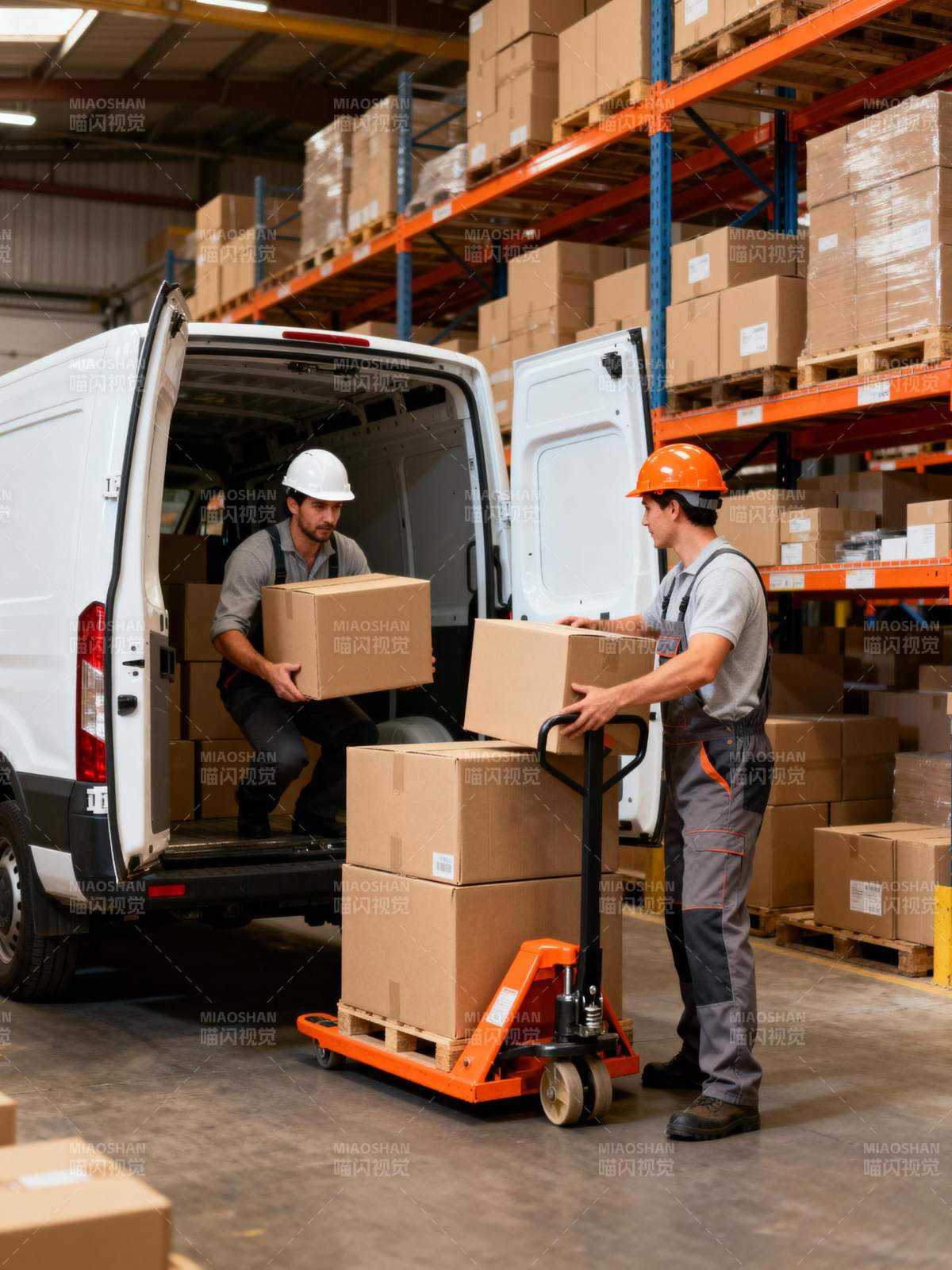 仓库工人装卸货图片