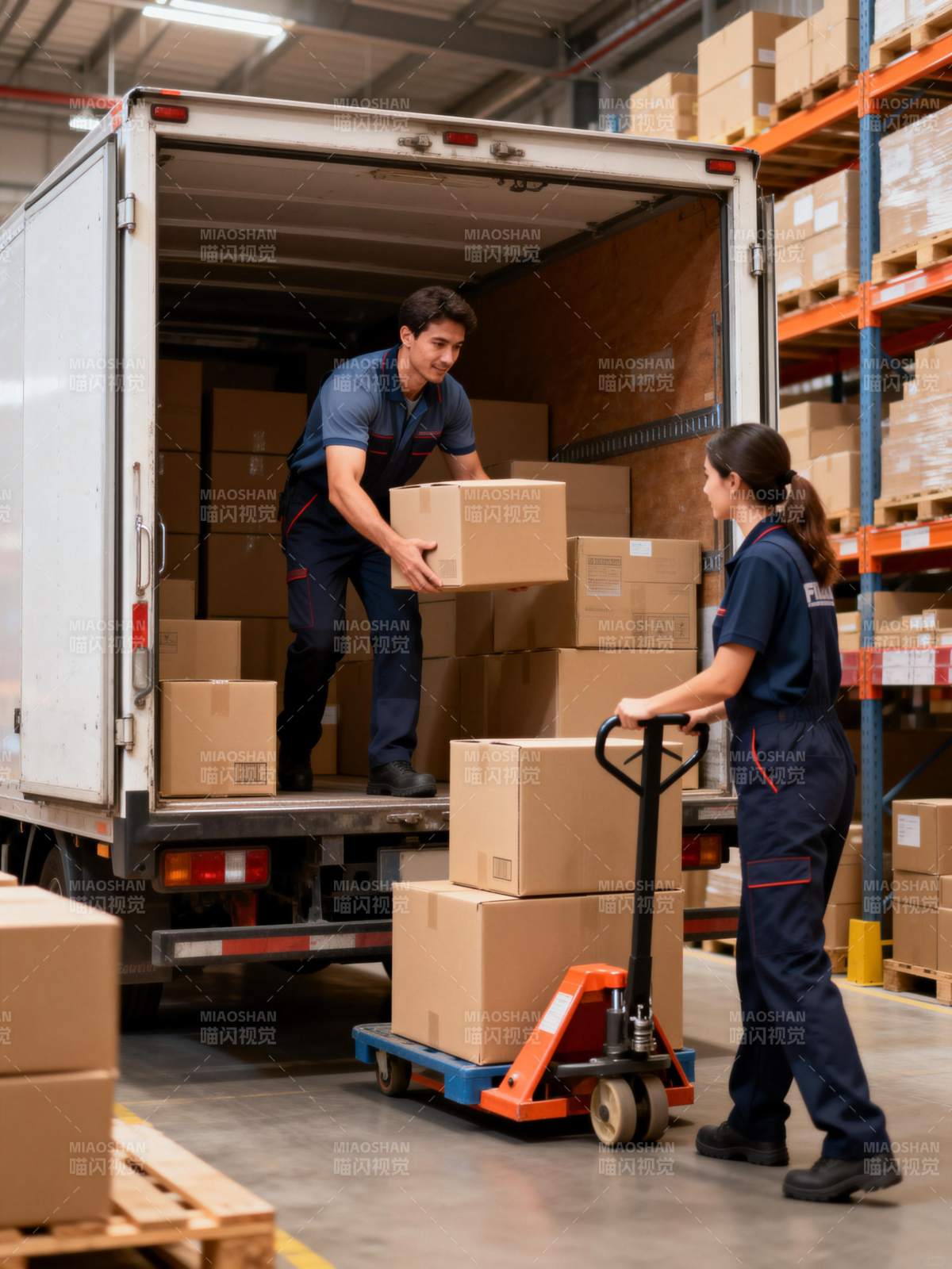 仓库装卸作业现场图片