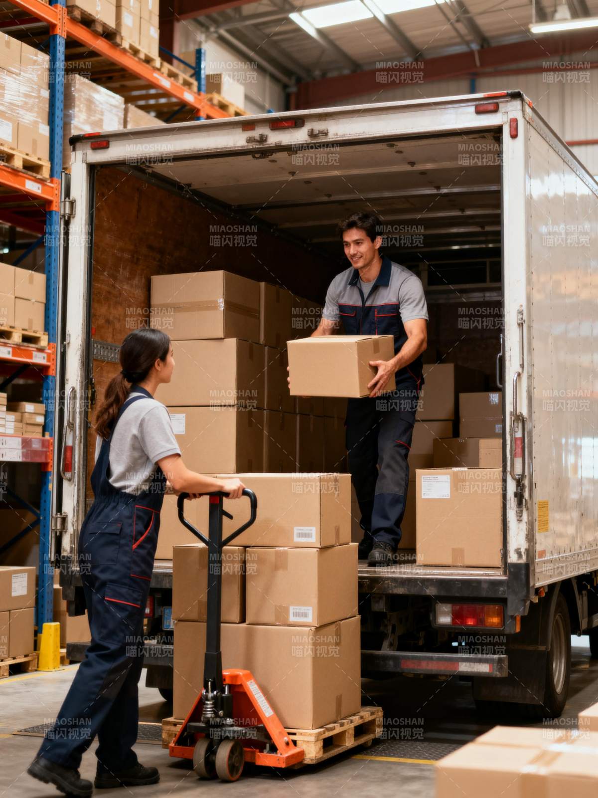 仓库装卸货物图片