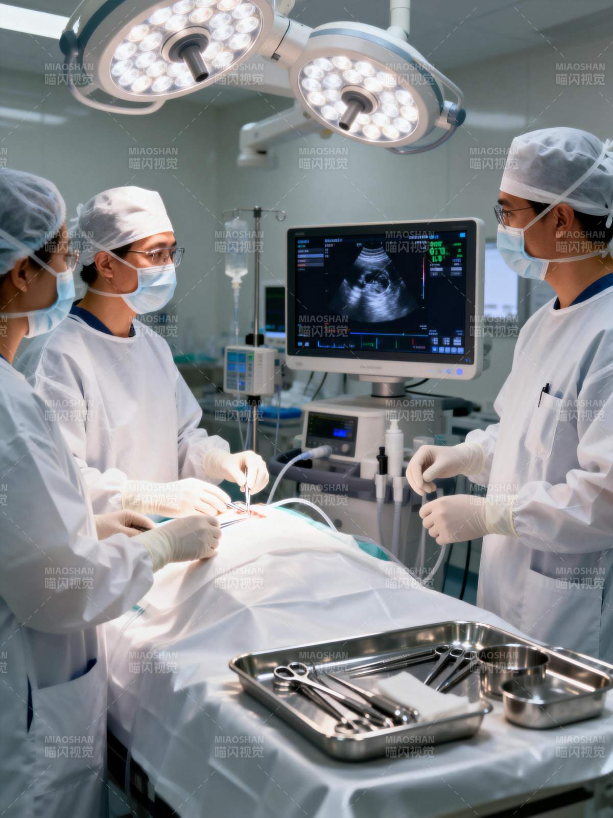 手术室里的专注时刻图片