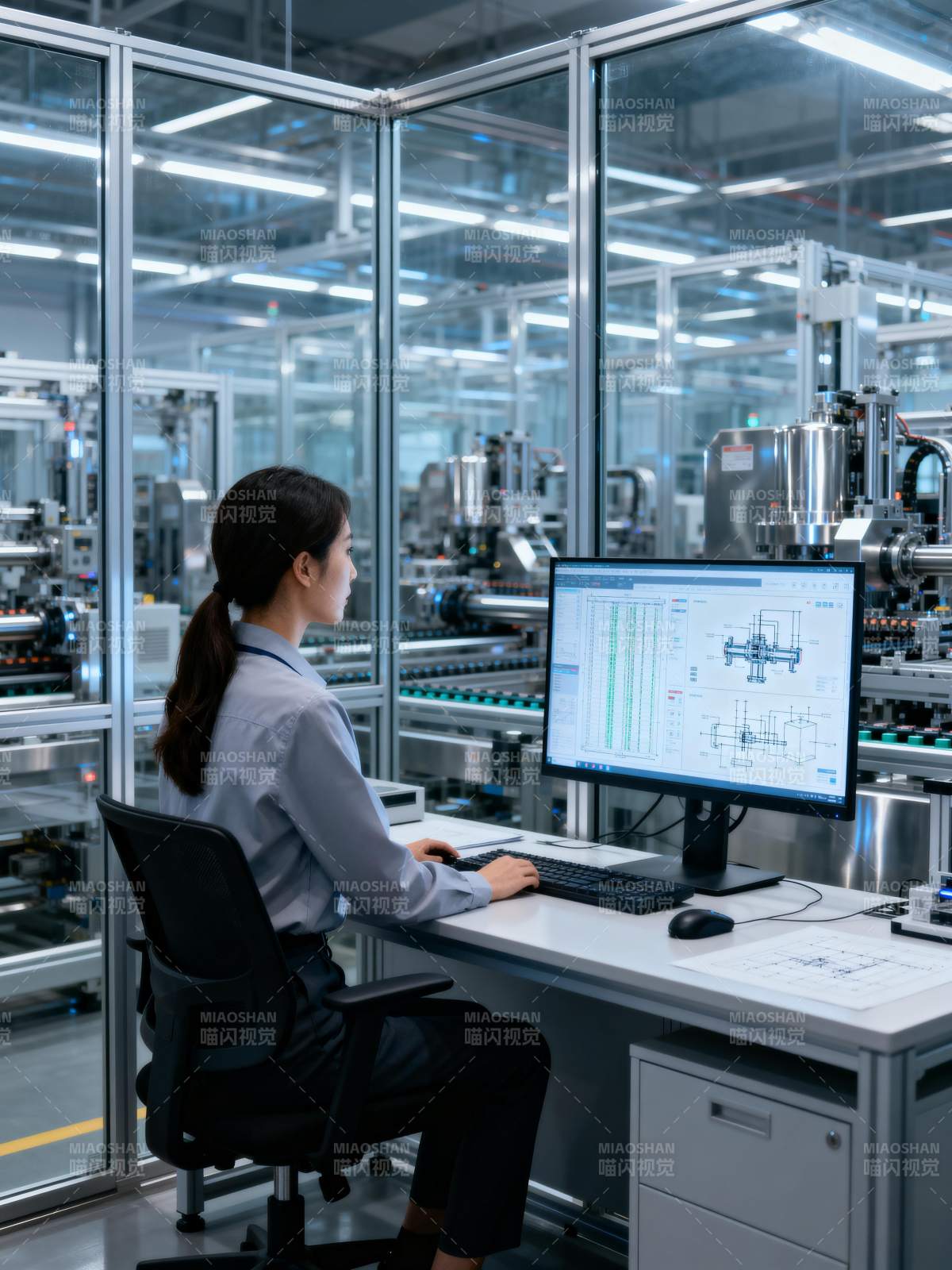 智能工厂操作员图片