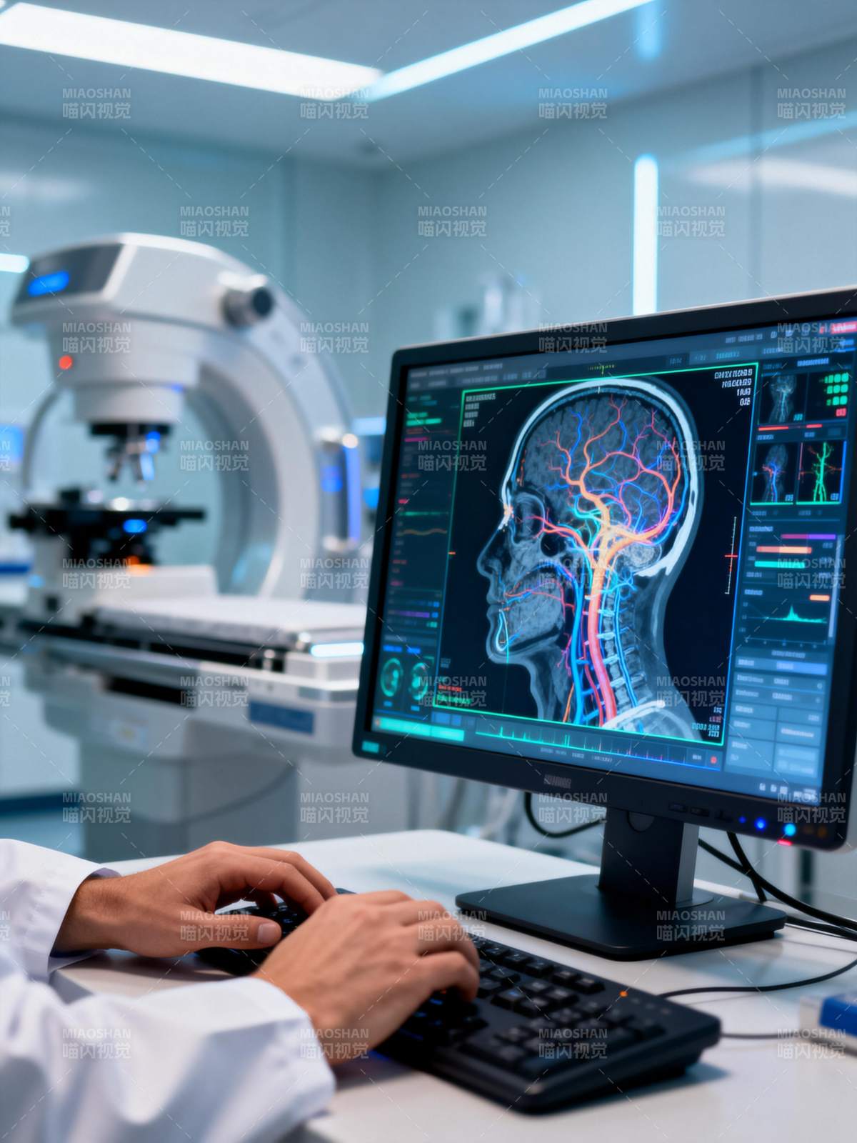 脑部扫描分析图片