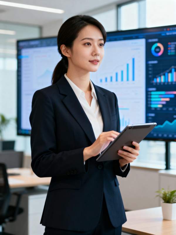 职场女性专注工作图片