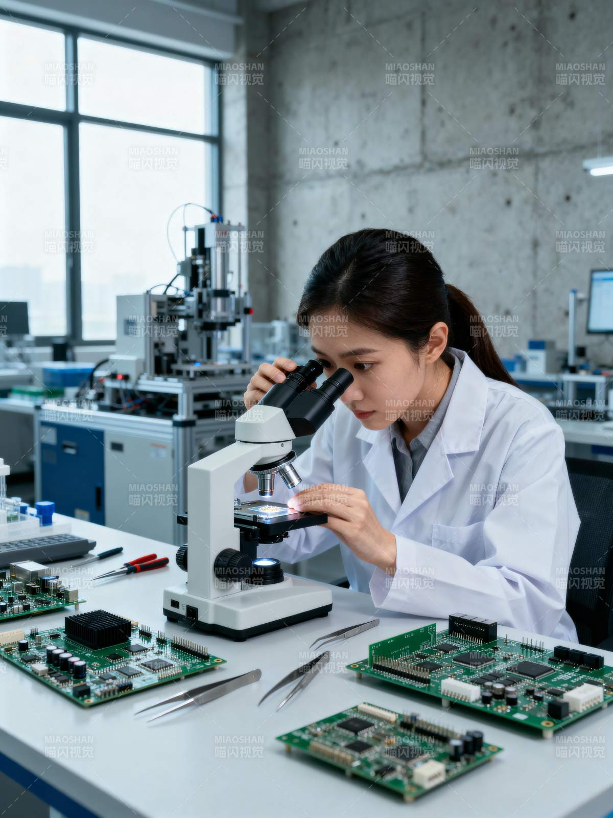 实验室中的电路板检测图片
