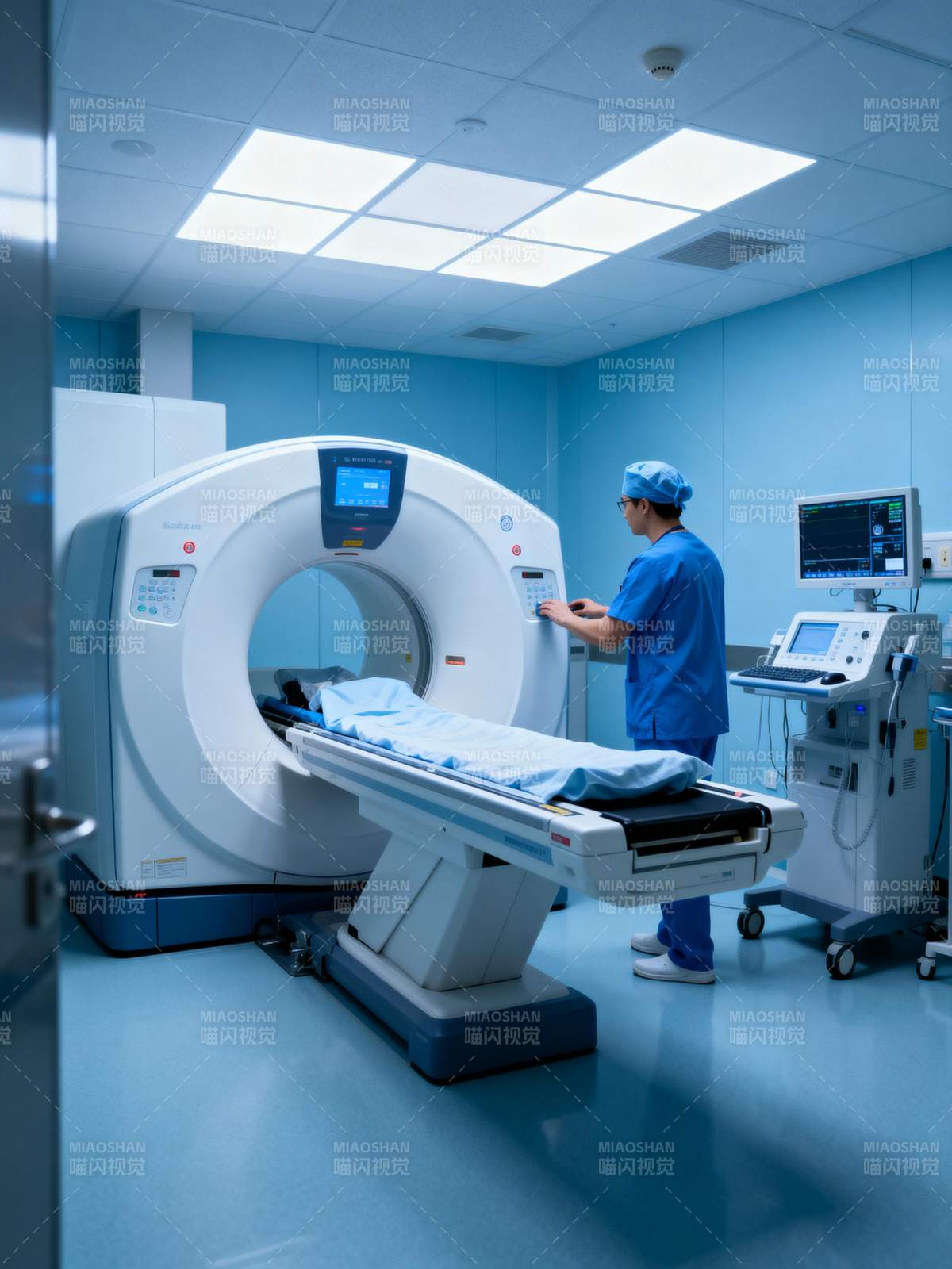 CT扫描室工作场景图片