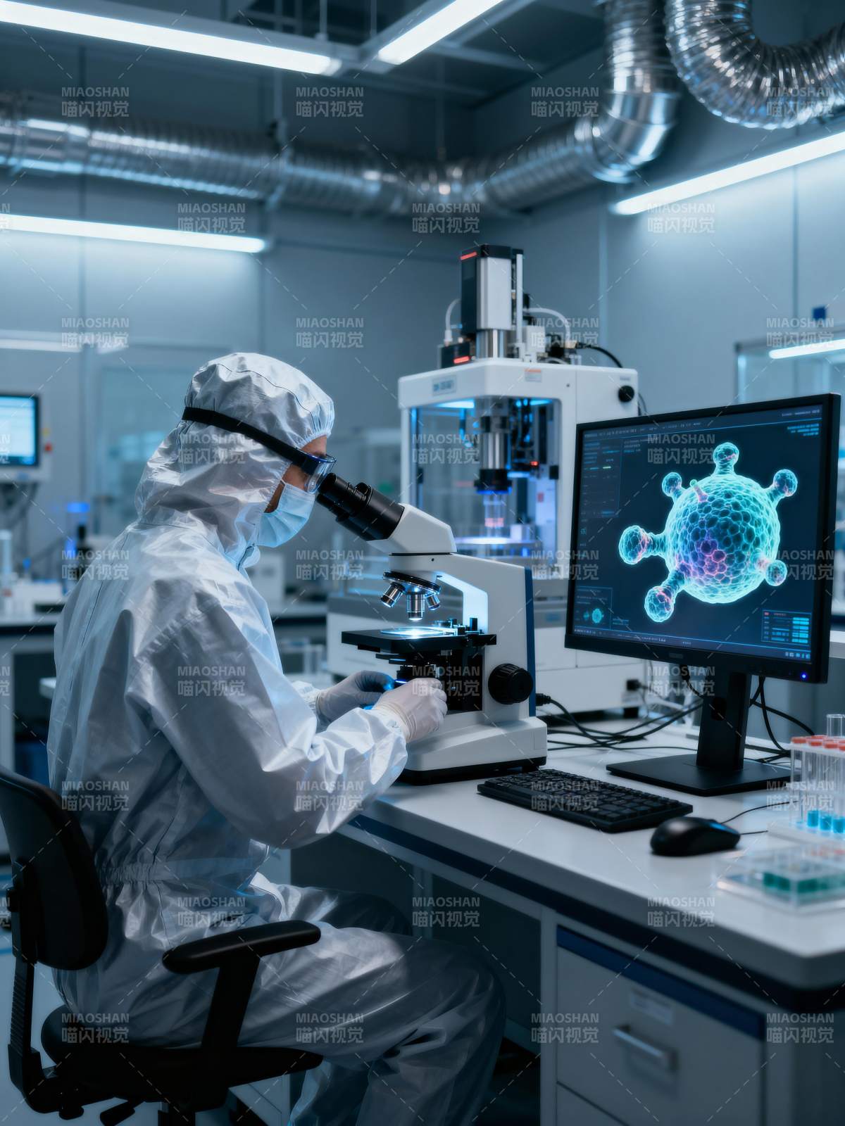 实验室科研人员工作图片