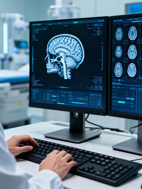 脑部扫描分析图片