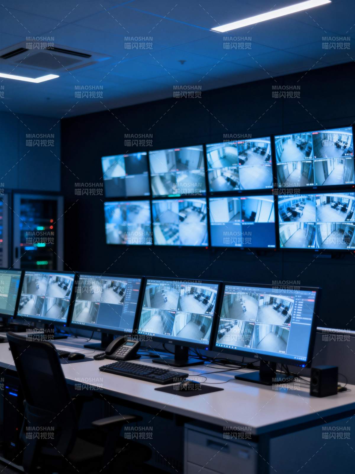 监控室全景图片