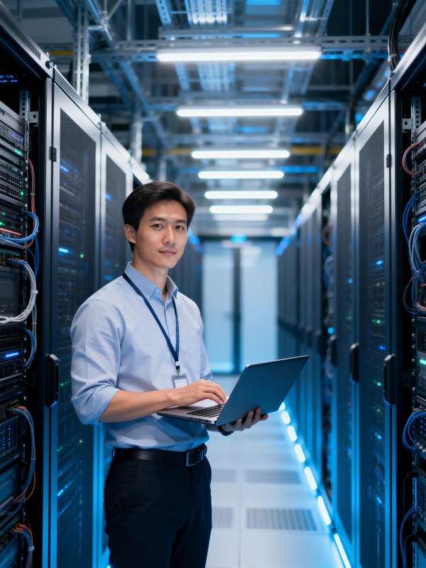 数据中心工程师工作照图片