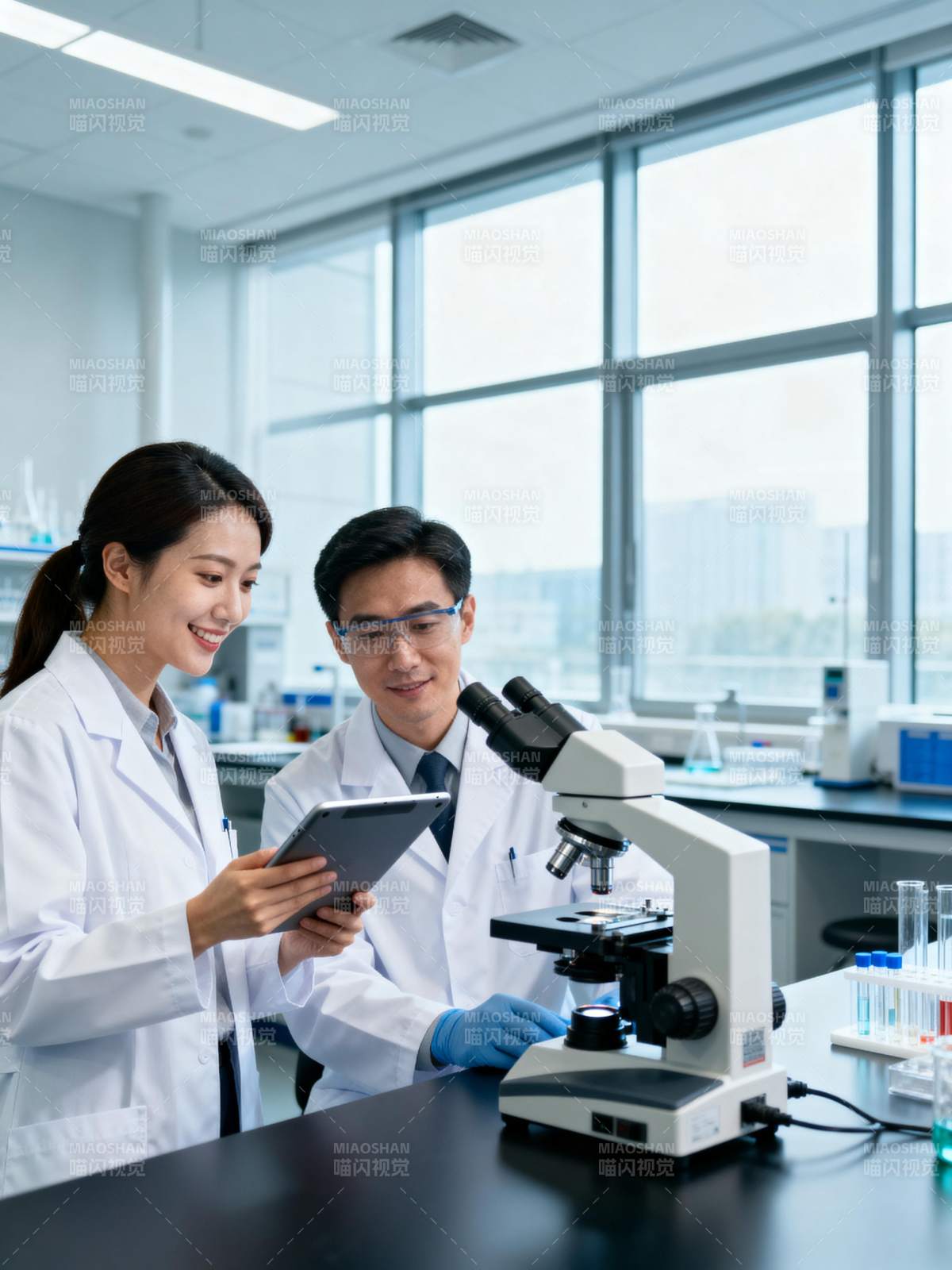 科研人员实验室工作图片