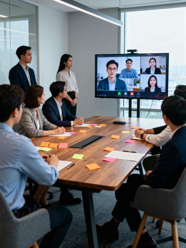 远程会议进行中图片