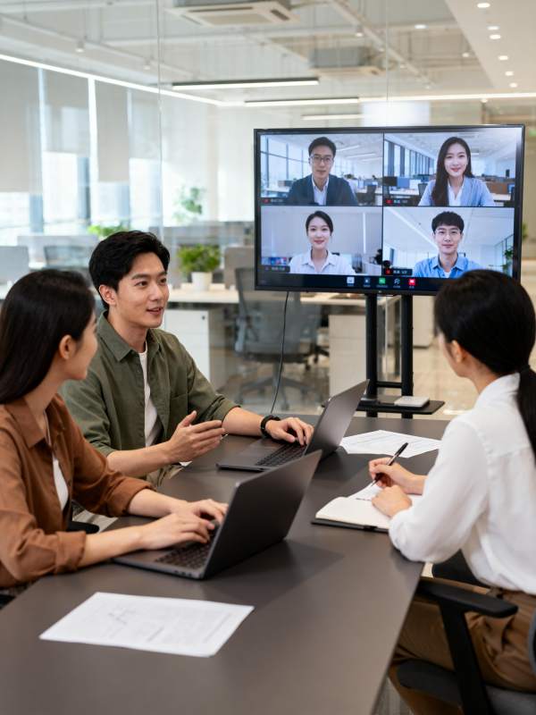 线上会议进行中图片