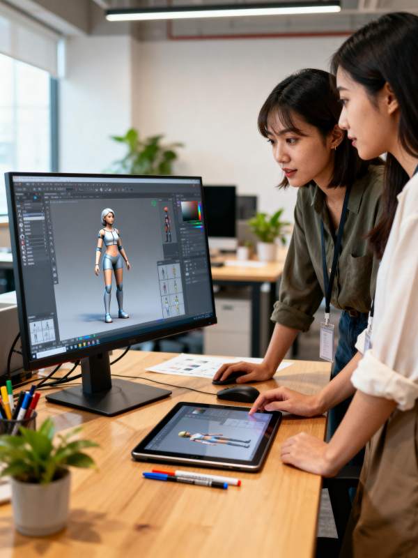 设计师协作创作D角色图片