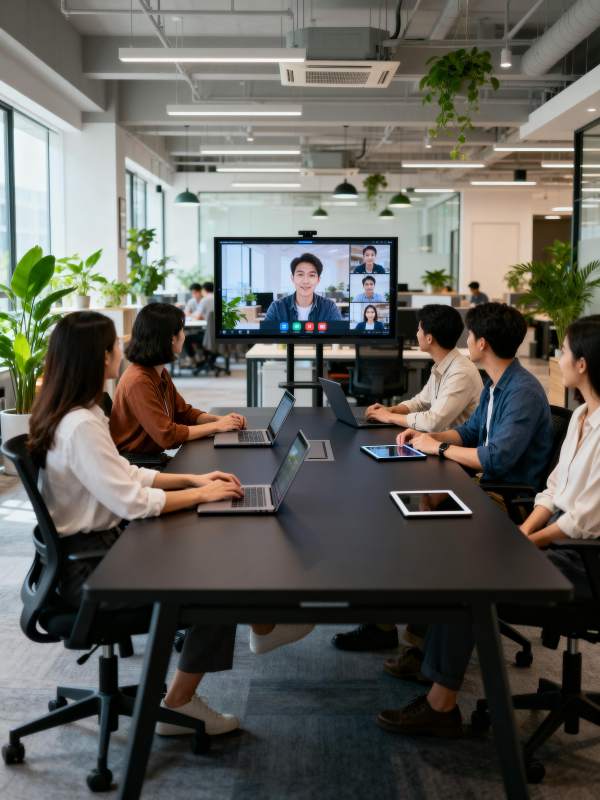 远程会议进行中图片