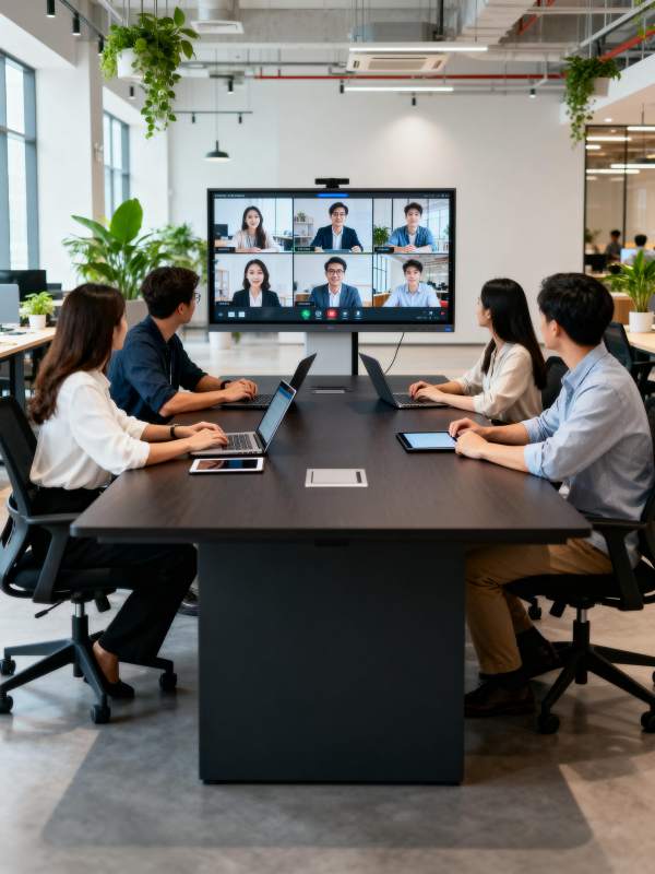 远程会议进行中图片