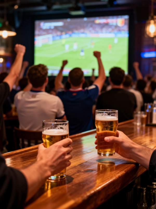 酒吧观赛 举杯欢呼图片