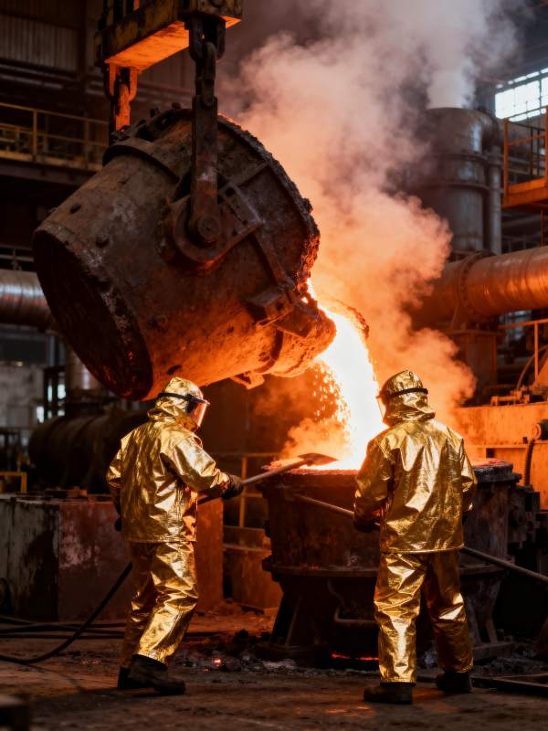 钢铁熔铸现场图片