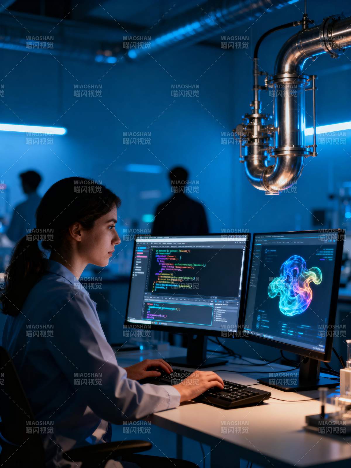 科技实验室中的编程时刻图片