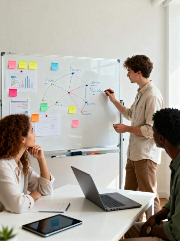 团队协作讨论中图片